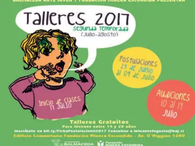 Abren postulaciones para Segunda Temporada de Talleres Artísticos