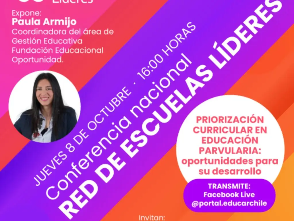 Red de Escuelas Líderes realizará una conferencia sobre priorización curricular en educación parvularia