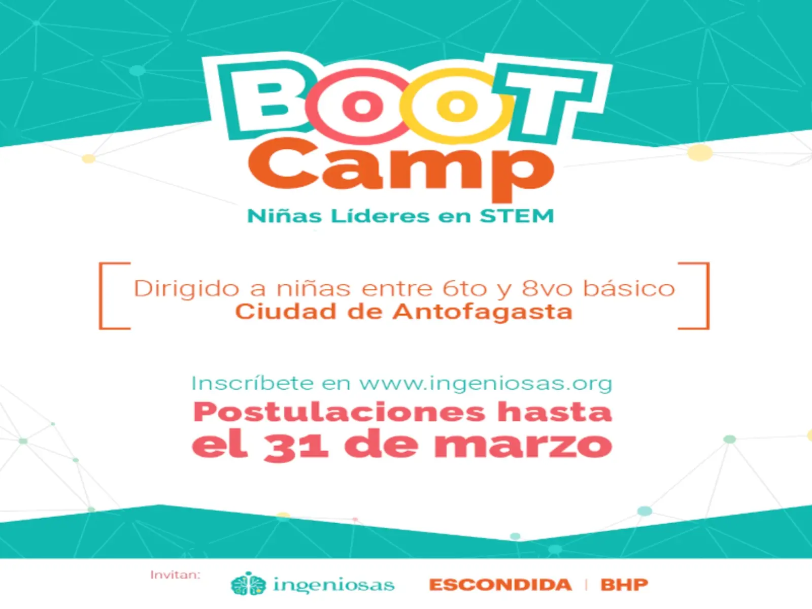 Postula al Bootcamp 2021: Niñas Líderes en STEM, para el desarrollo de habilidades en ciencia y tecnología