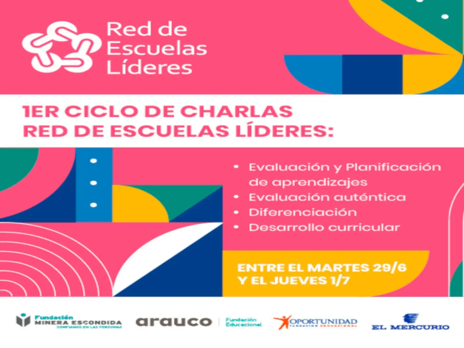 Red de Escuelas Líderes invita al Primer Ciclo de Charlas de Evaluación y Planificación