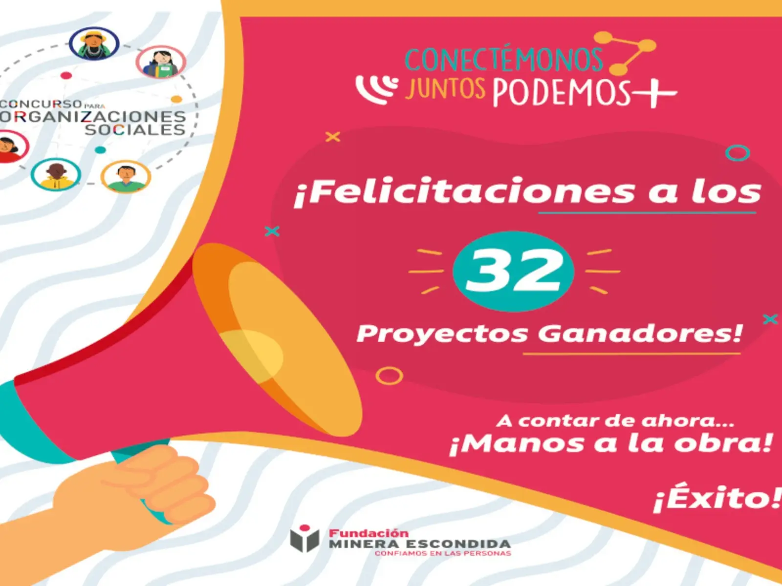 32 proyectos fueron los ganadores del Concurso para Organizaciones Sociales 2021