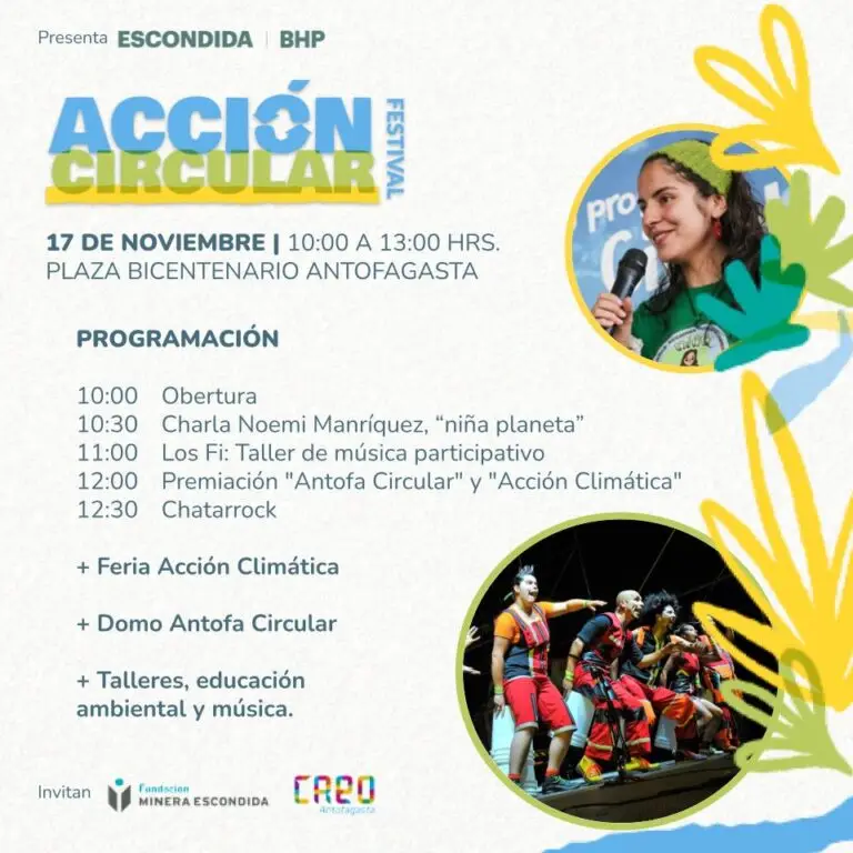 Escondida | BHP invita a la comunidad antofagastina a disfrutar del primer festival “Acción Circular”